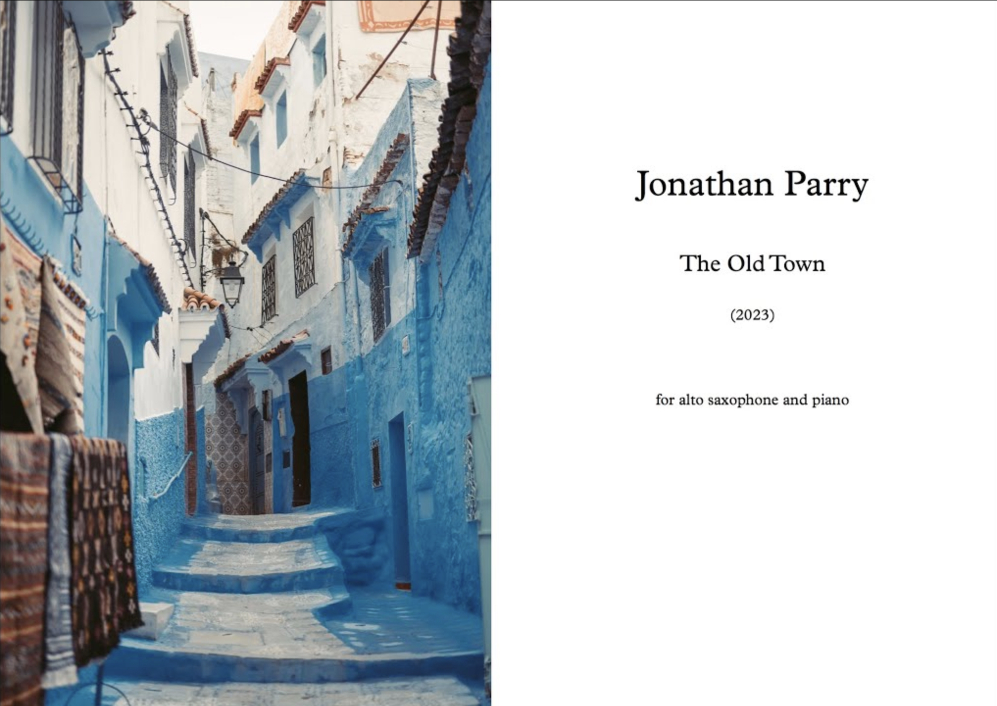 Picture of old narrow street with Title